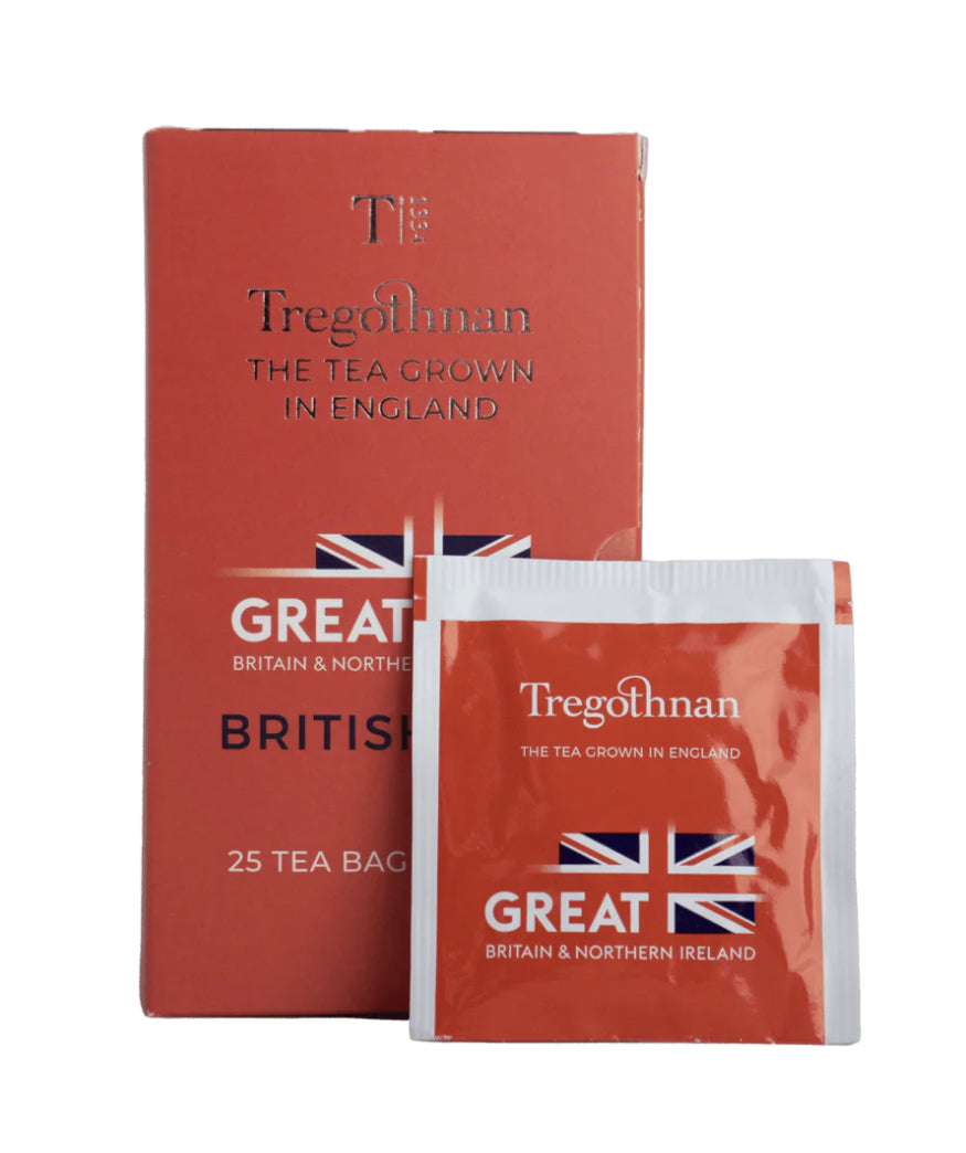 Great British 25 tea bag box with Tregothnan branded tea bag